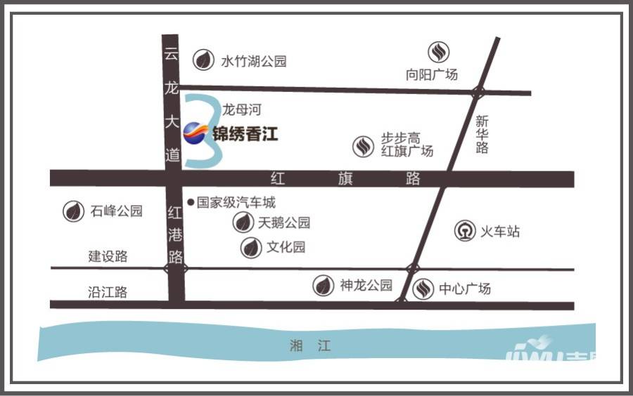 锦绣香江位置交通图图片