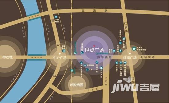 世贸广场位置交通图1