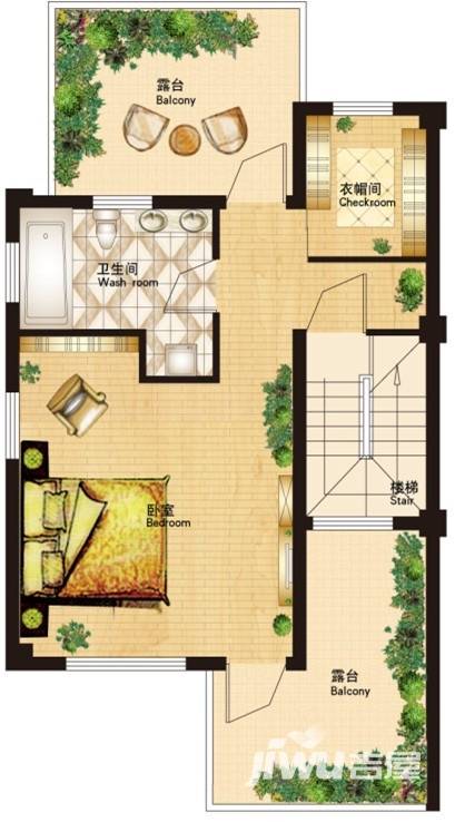 伴岛4室3厅3卫182㎡户型图