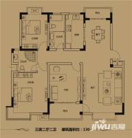 江扬尚东国际3室2厅2卫130㎡户型图