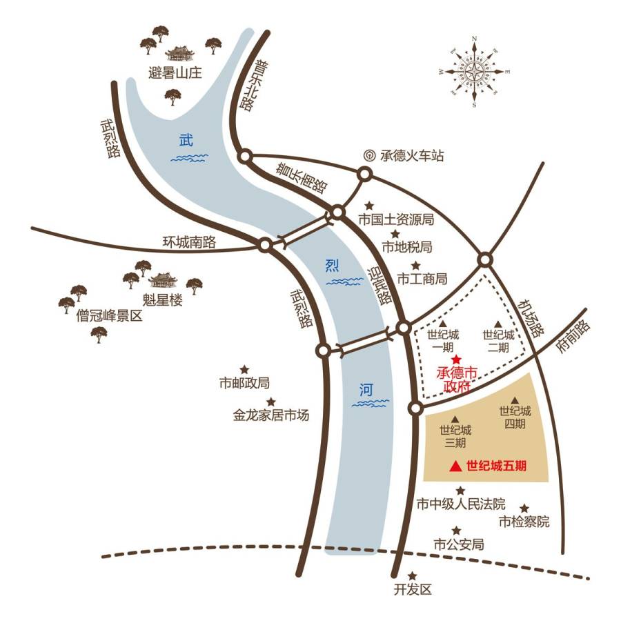 世纪城六期德泽府位置交通图