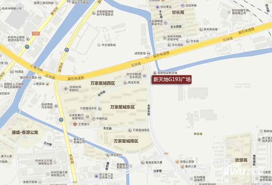 新天地G193廣場周邊及交通圖