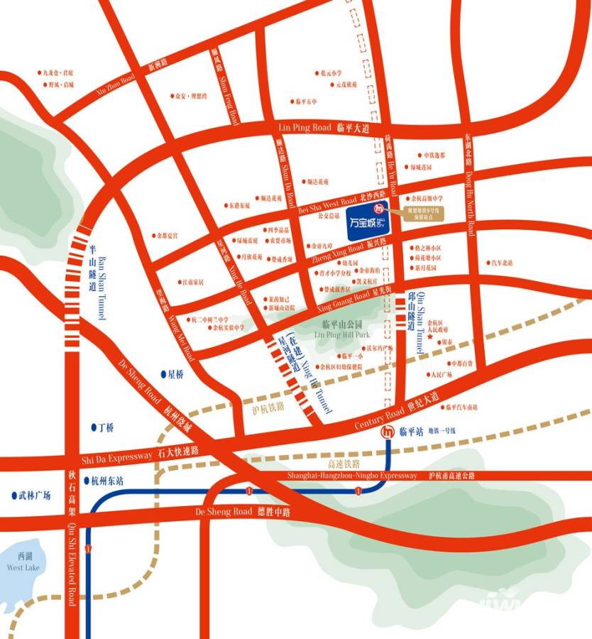 万宝城位置交通图