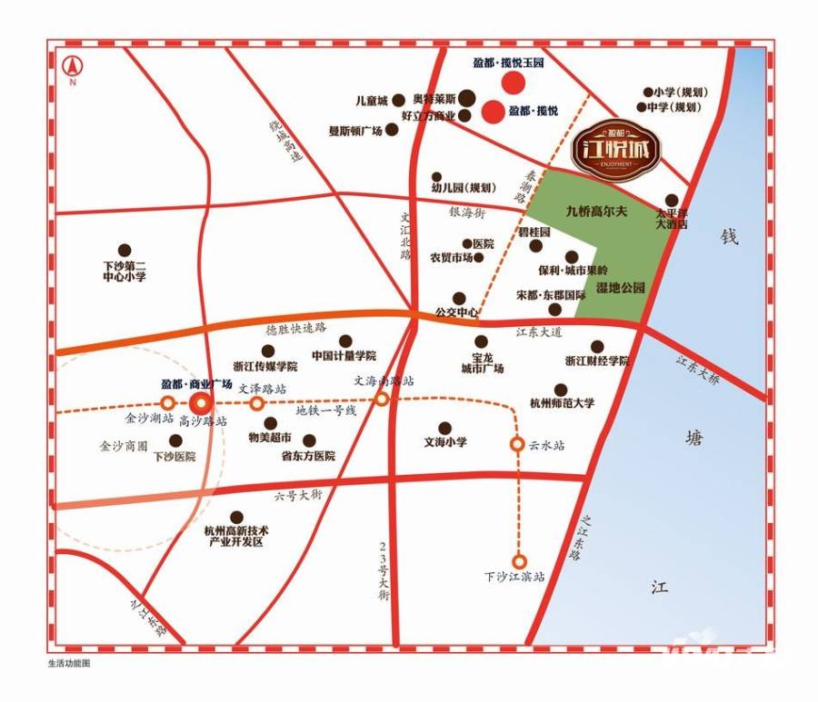 盈都江悦城位置交通图