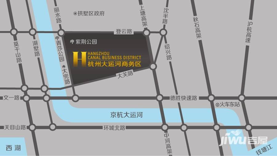 远洋杭州大运河商务区位置交通图图片