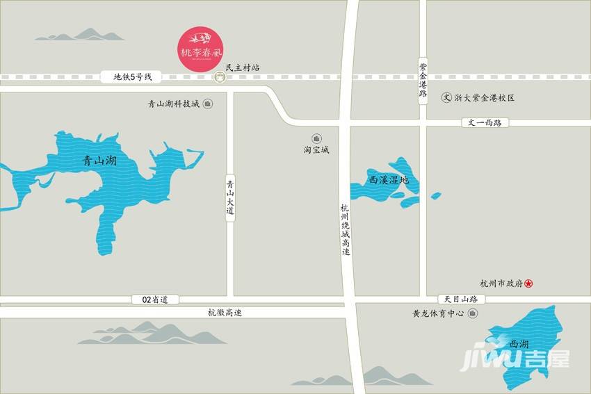 杭州桃李春风如山位置交通图