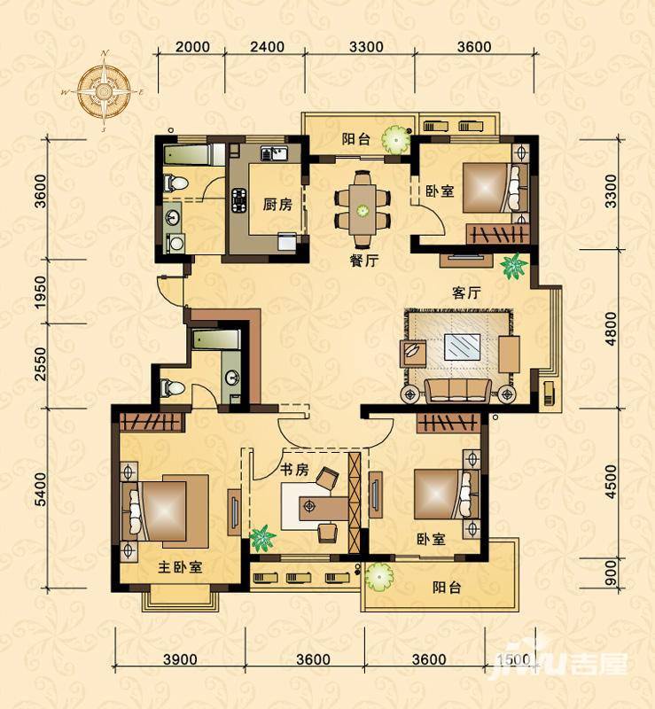 集美岸上蓝山f3户型