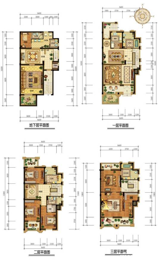 星运丽园兰逸5室2厅2卫309㎡户型图