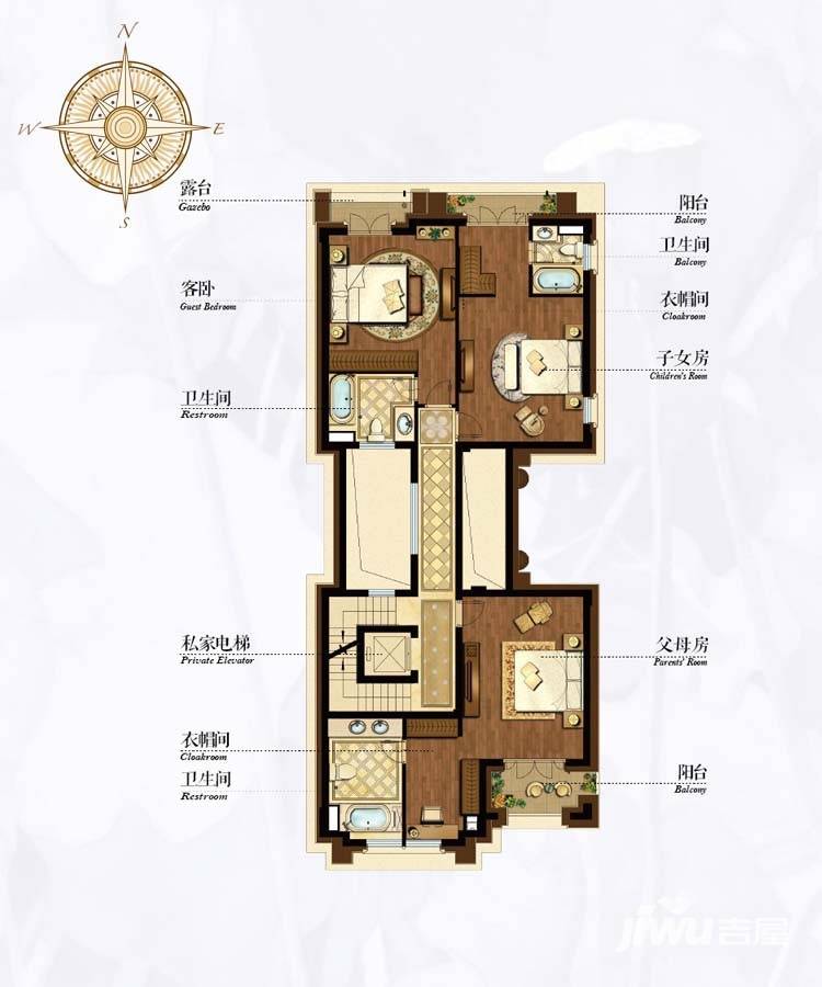 鹭栖湖7室4厅9卫340㎡户型图