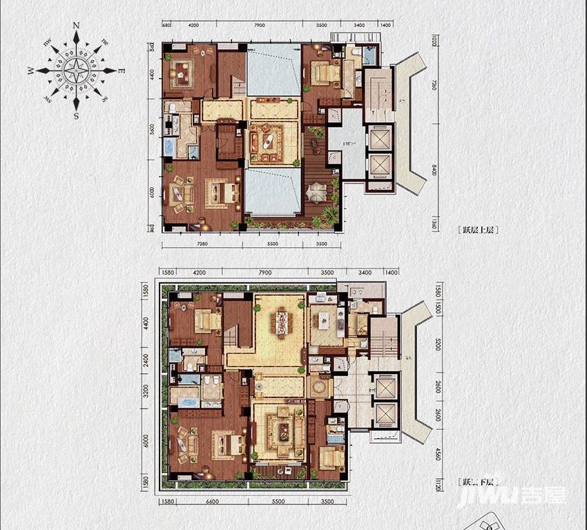 绿城之江1号5室3厅6卫597㎡户型图