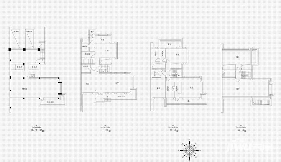 十方别墅4室2厅4卫332㎡户型图