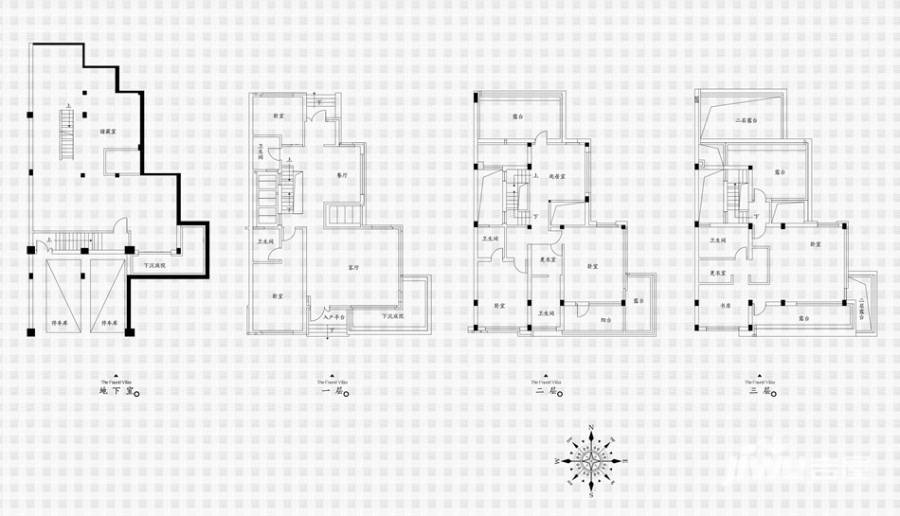 十方别墅6室2厅5卫318㎡户型图