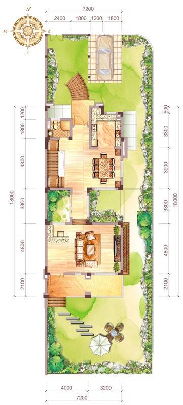 众安白马山庄5室2厅4卫286㎡户型图