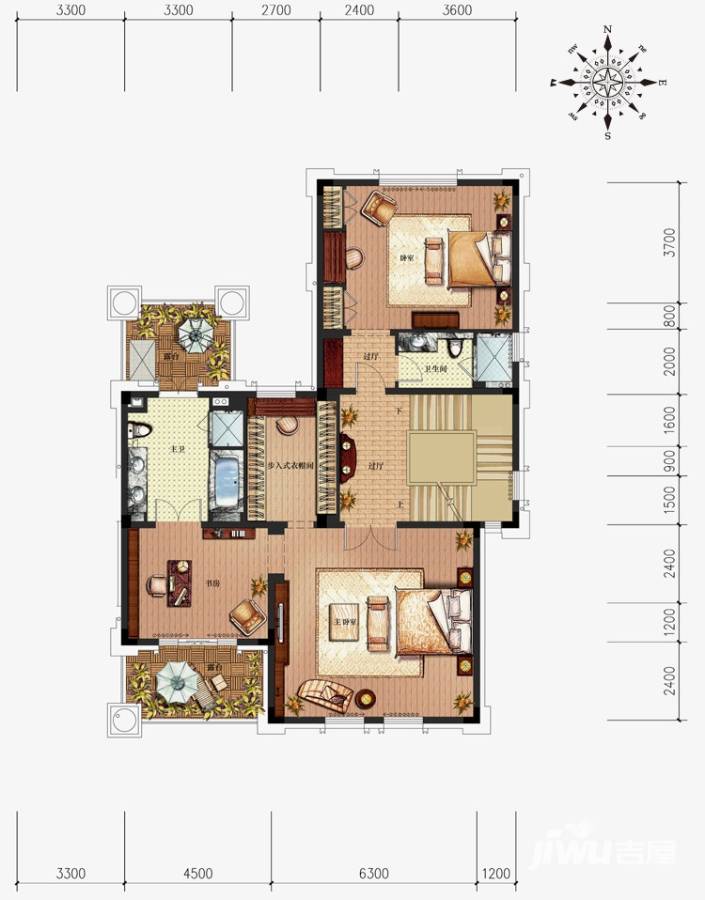 金隅江城府8室3厅5卫370㎡户型图