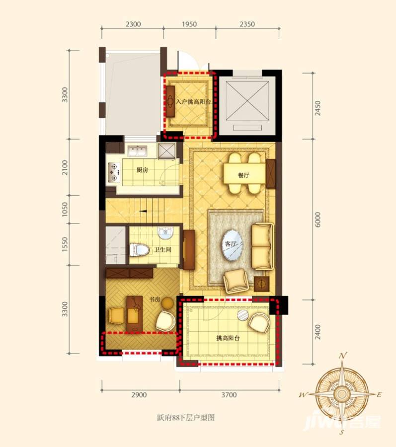 赞成檀府普通住宅88㎡户型图