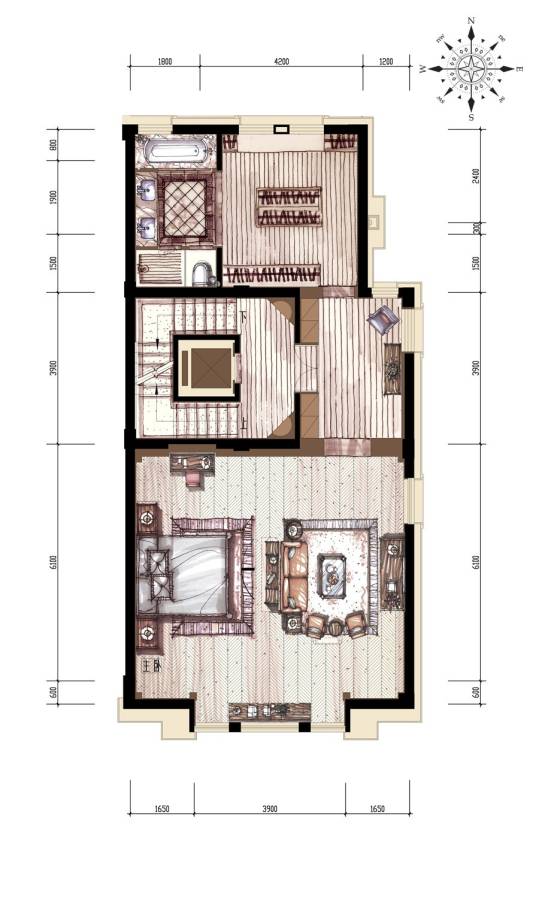 富越香溪普通住宅390㎡户型图