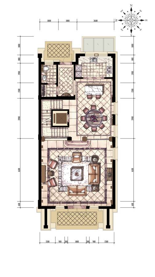 富越香溪普通住宅390㎡户型图