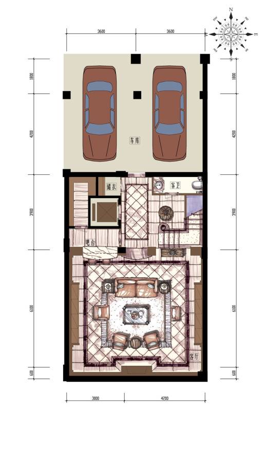 富越香溪普通住宅390㎡户型图