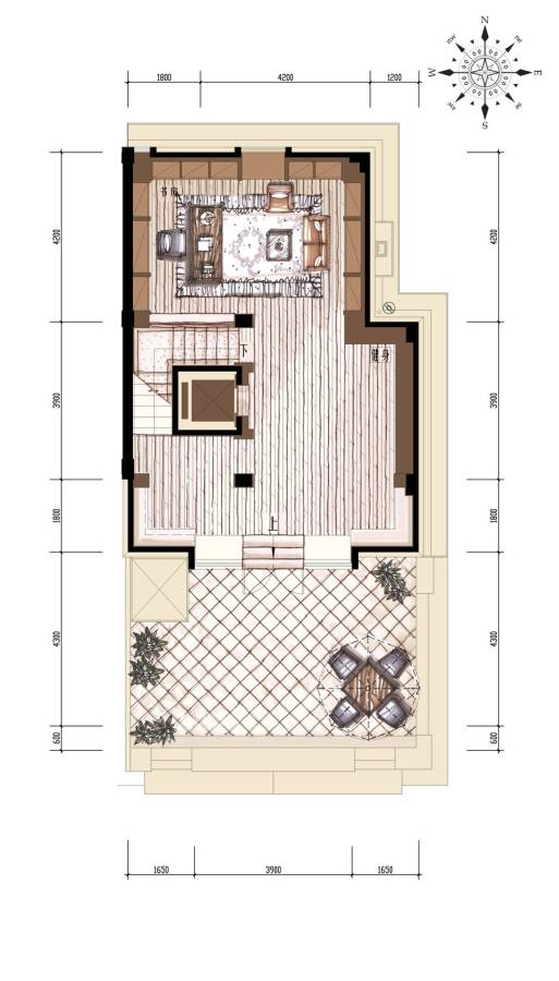 富越香溪普通住宅390㎡户型图