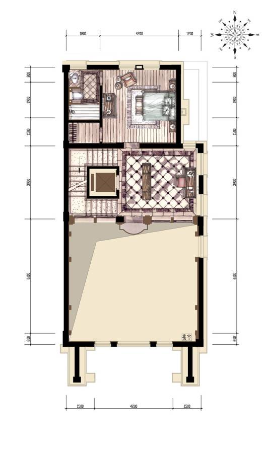 富越香溪普通住宅390㎡户型图