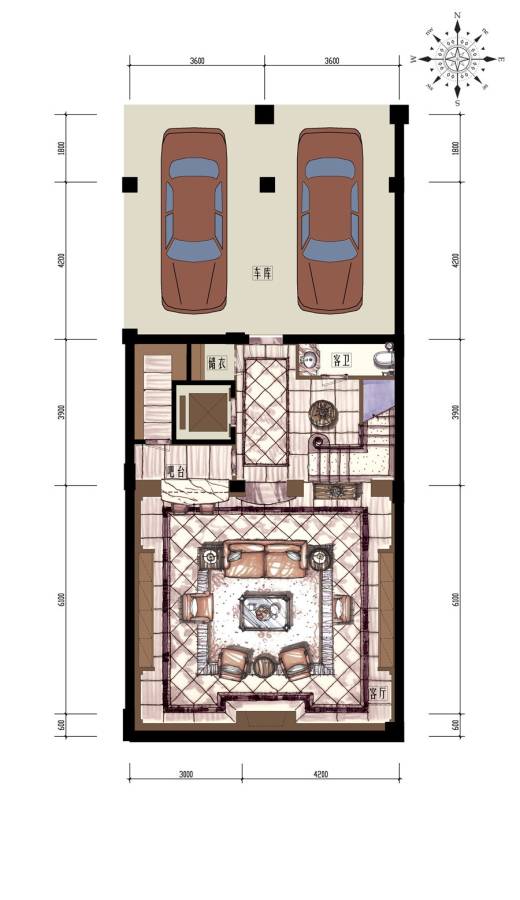 富越香溪普通住宅390㎡户型图