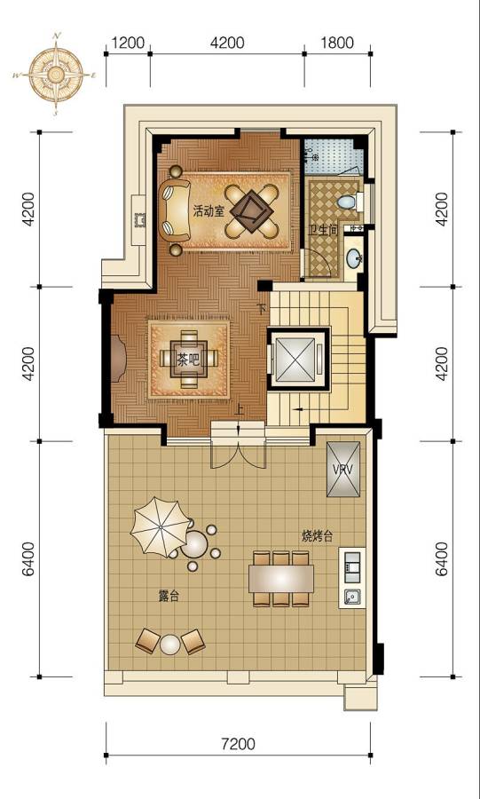 富越香溪7室2厅8卫380㎡户型图