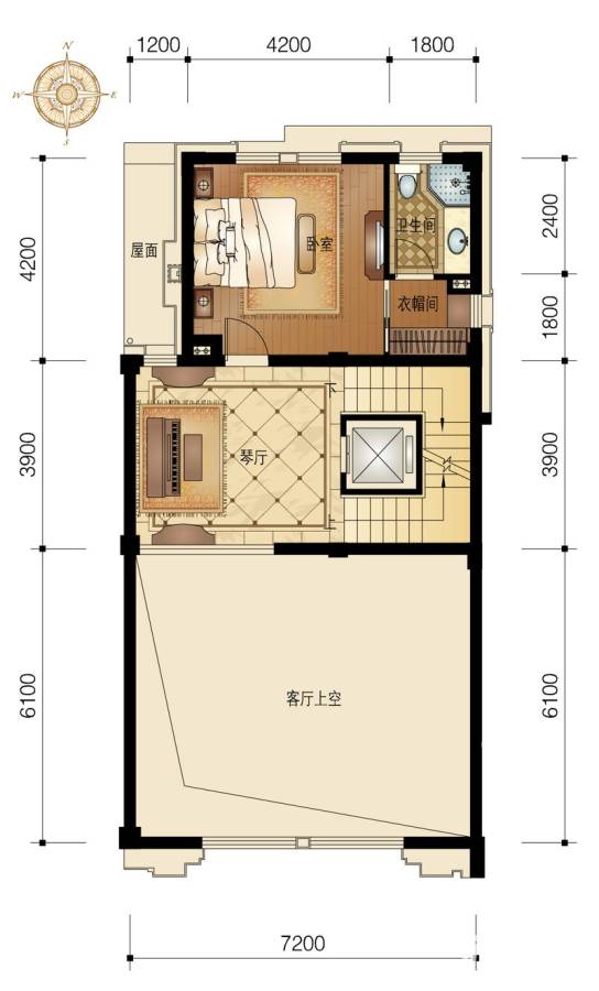 富越香溪7室2厅8卫380㎡户型图