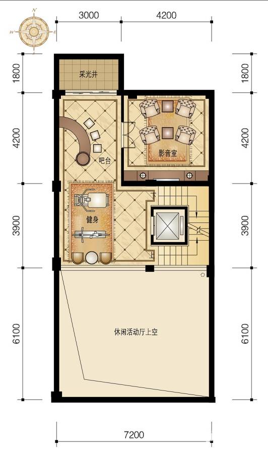 富越香溪7室2厅8卫380㎡户型图