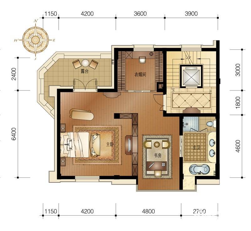 富越香溪7室2厅8卫400㎡户型图