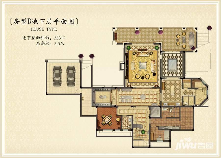 千岛湖墅5室2厅5卫353㎡户型图