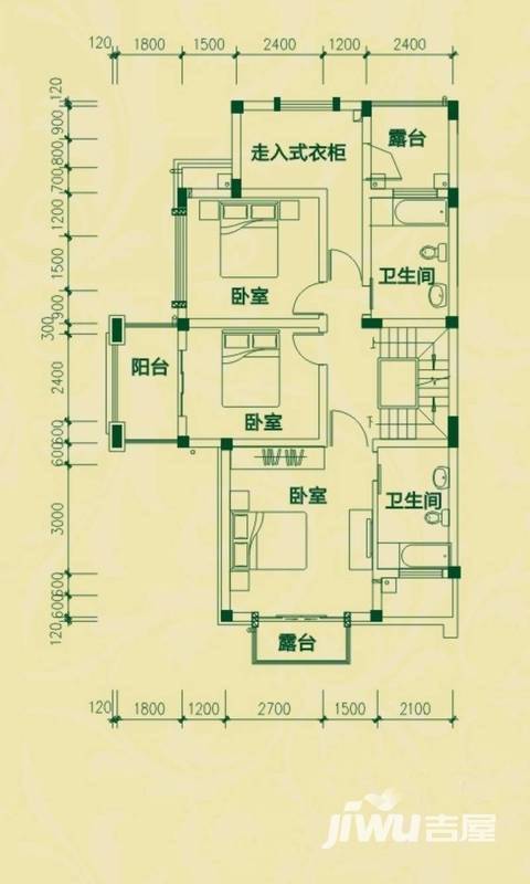 嘉威江南水乡普通住宅91.2㎡户型图