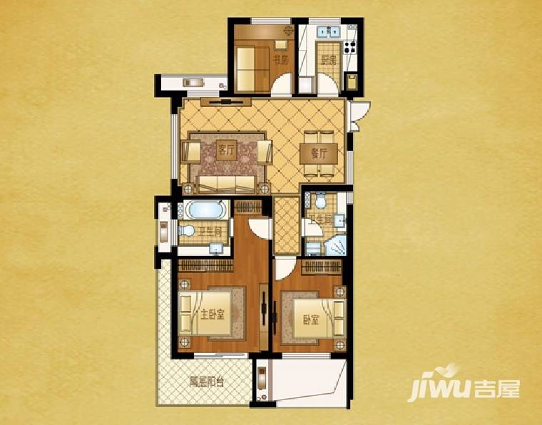 顺发康庄普通住宅85㎡户型图