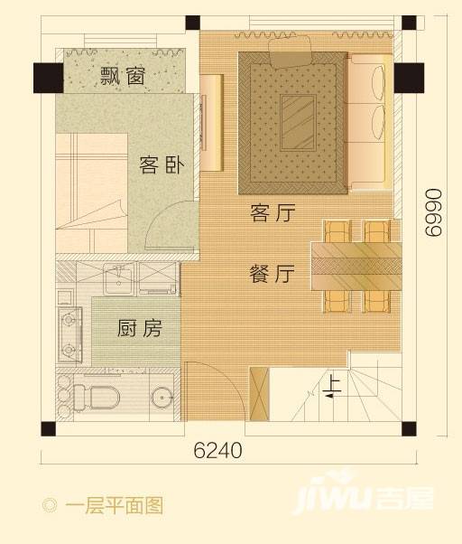 海辰水岸晶座普通住宅50.9㎡户型图