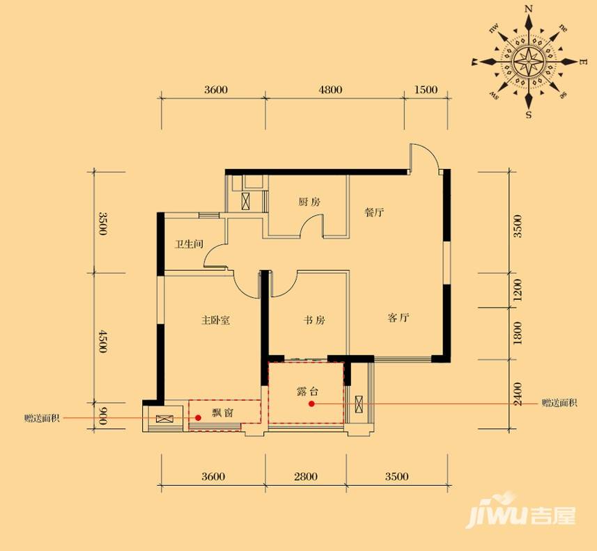 金都夏宫普通住宅82㎡户型图