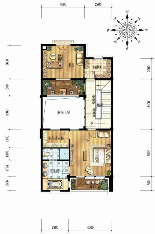 金都夏宫4室2厅3卫300㎡户型图