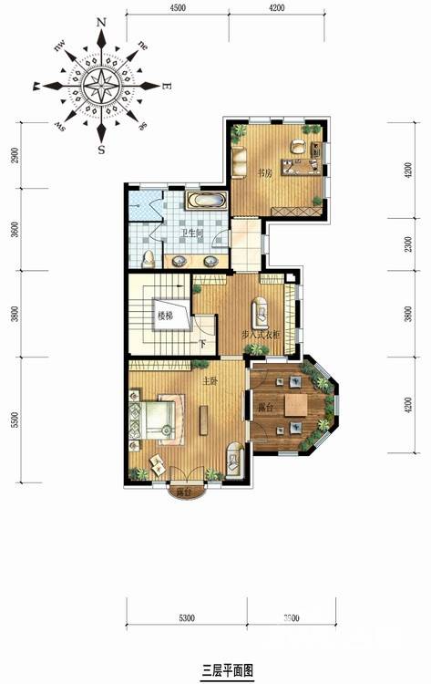 金都夏宫4室2厅3卫400㎡户型图