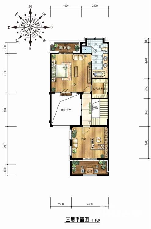 金都夏宫4室2厅3卫400㎡户型图