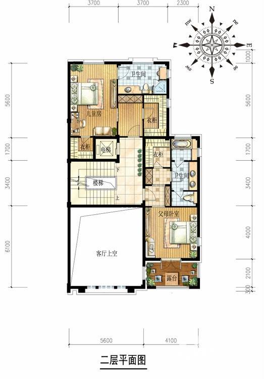 金都夏宫4室2厅3卫350㎡户型图