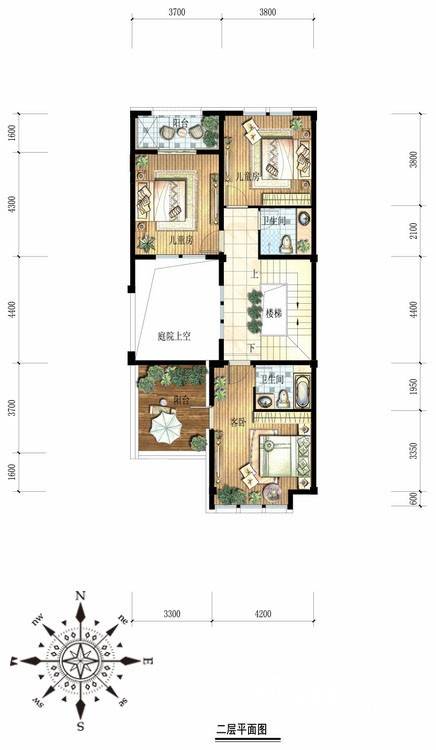 金都夏宫4室2厅3卫300㎡户型图