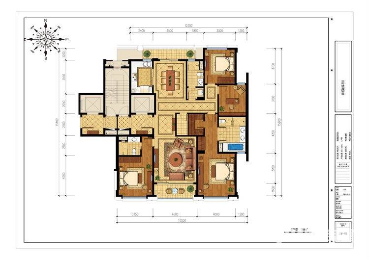 绿城西溪诚园普通住宅195㎡户型图