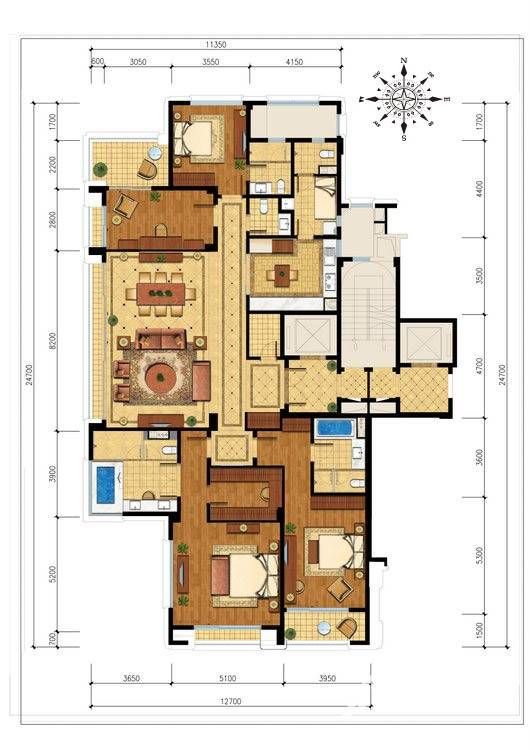 绿城西溪诚园普通住宅269㎡户型图