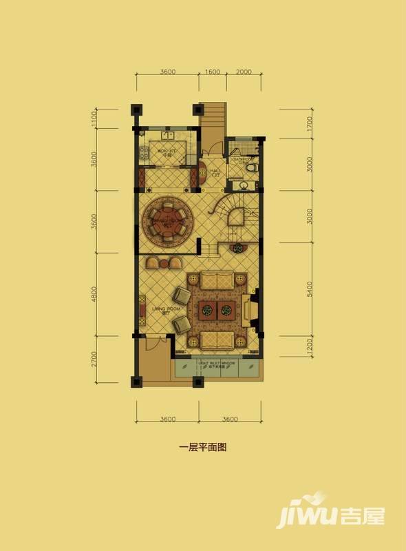 百家乐西园4室2厅3卫户型图