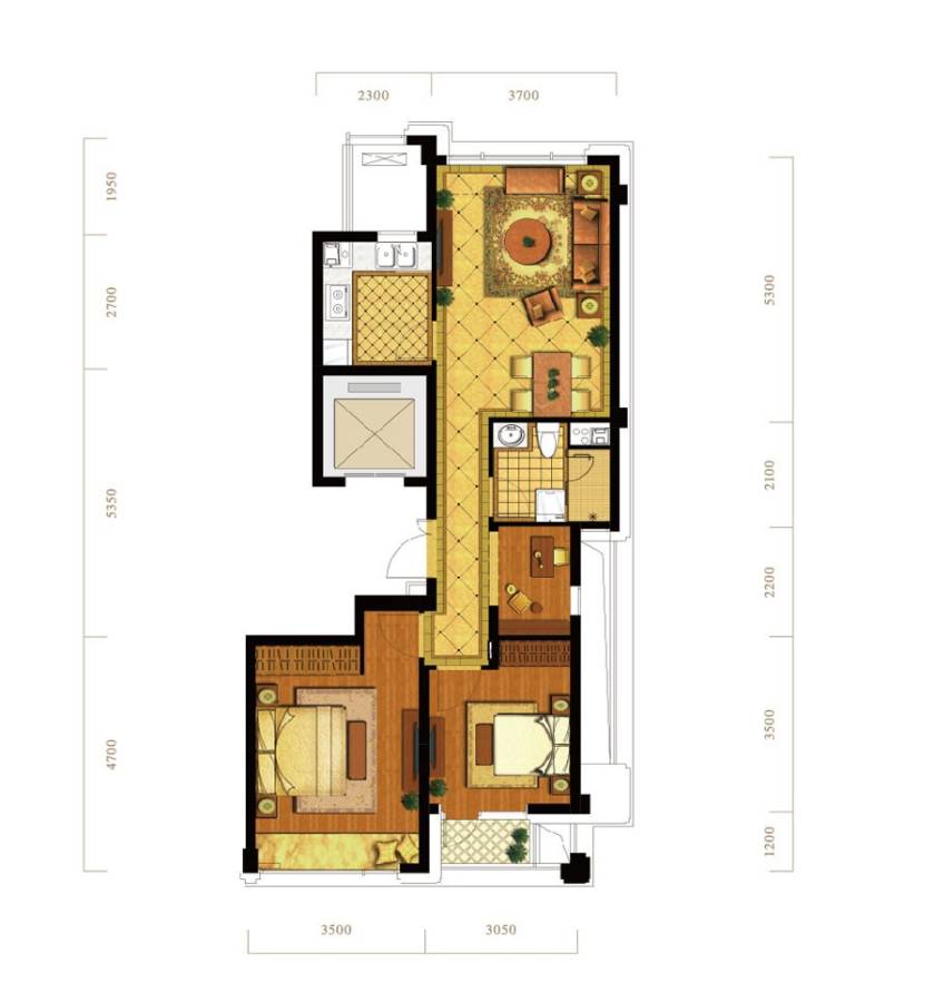 翡翠城普通住宅89㎡户型图