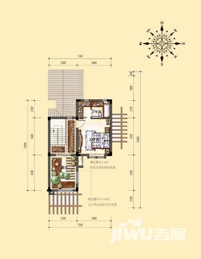 东海闲湖城4室2厅4卫200㎡户型图