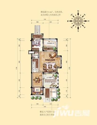 东海闲湖城4室2厅4卫200㎡户型图