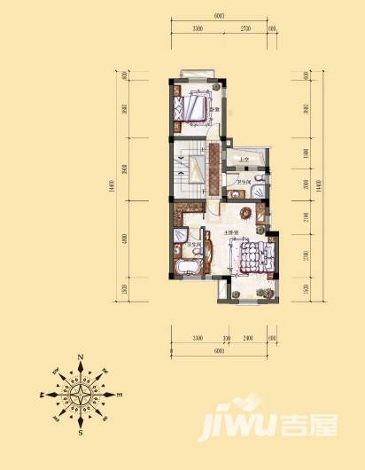 东海闲湖城4室2厅2卫185㎡户型图