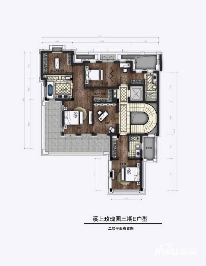 溪上玫瑰园6室4厅7卫422㎡户型图