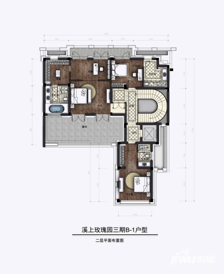 溪上玫瑰园5室4厅8卫384㎡户型图