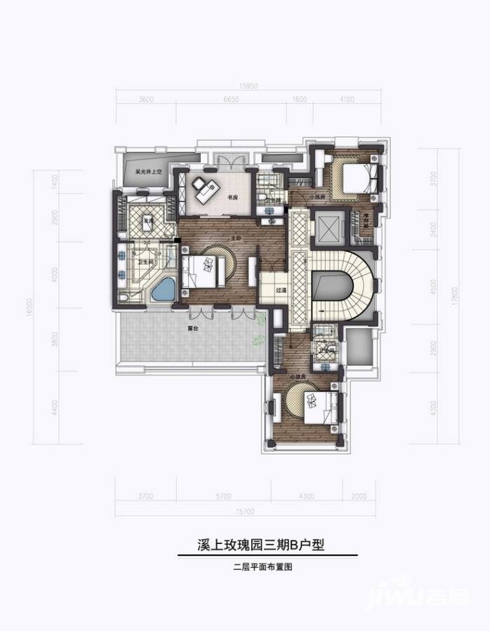 溪上玫瑰园5室4厅6卫392㎡户型图