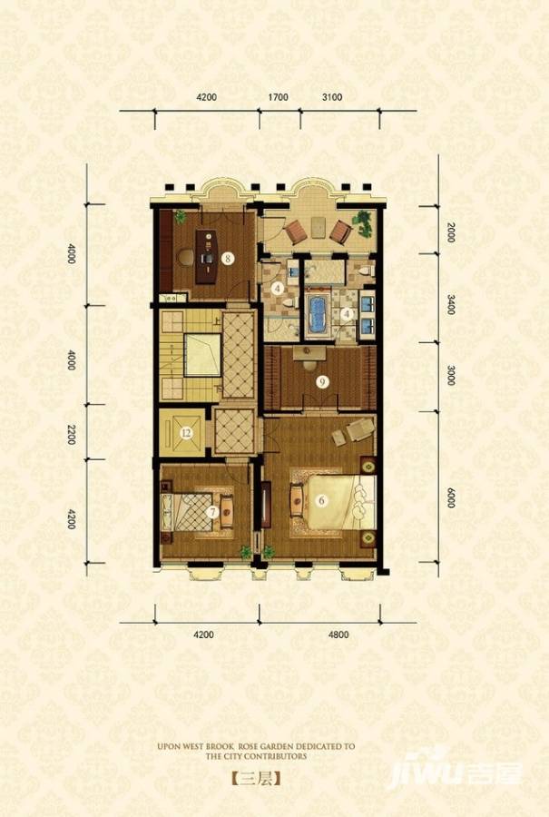 溪上玫瑰园5室4厅7卫501㎡户型图